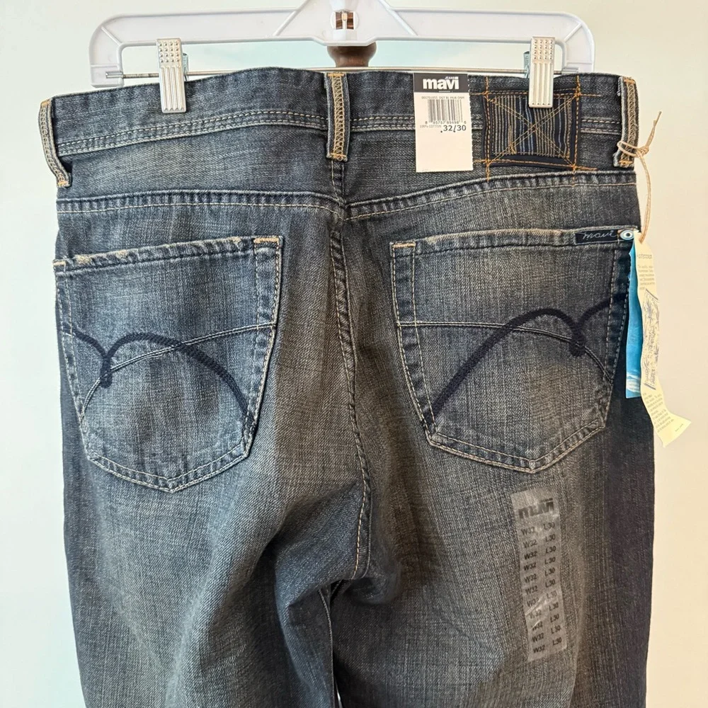 ✨ Mavi “Max” Straight Leg Jeans 32x30 Dark Wash | 100% Cotton | Made in Turkey - Picture 8 of 15